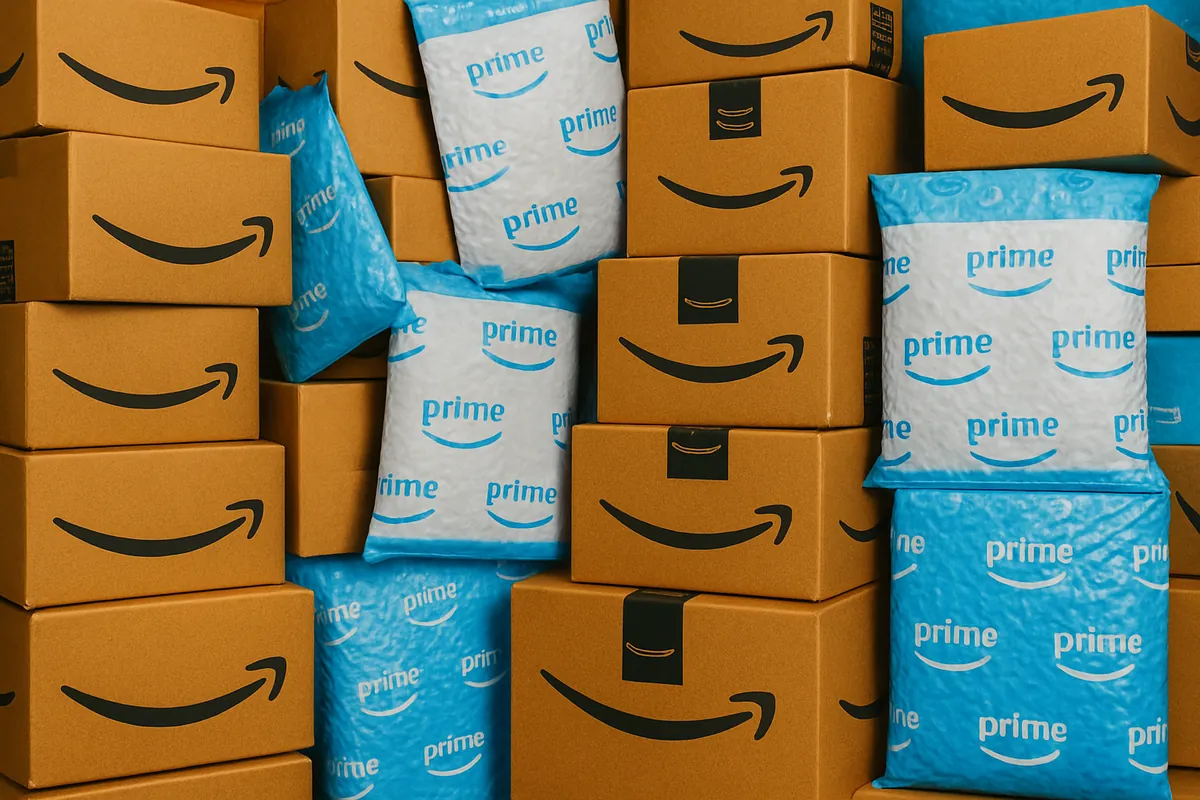Paquetes de Amazon preparados para enviar